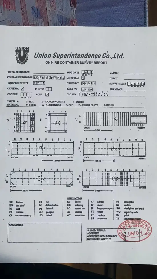Контейнер морской, Терминальный, 40 футов HQ (Высокий), артикул LGEU0807054